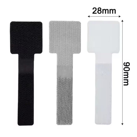 Οργανωτής Καλωδίων 28×90mm Μαύρος με Αυτοκόλλητο 3M – Σετ 5 τεμαχίων 04p-9880