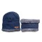 Παιδικό Σετ Σκούφος και Λαιμόθερμο Χειμωνιάτικο με Εσωτερική Βελούδινη Επένδυση Μπλε Navy One Size – 15-2831