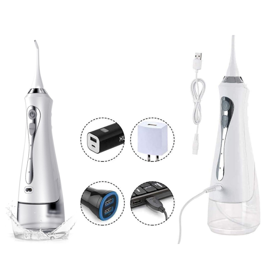 Ασύρματος Οδοντικός Καθαριστής Νερού με Μεγάλο Δοχείο 230ml και 3 Λειτουργίες – Επαναφορτιζόμενος USB 14p – 24593