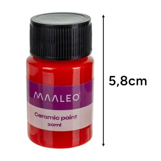 Χρώματα για Γυαλί και Κεραμικά Maaleo 12x20ml – Σετ Ζωγραφικής για Πορσελάνη, Κούπες και Πιάτα 33p-26296)