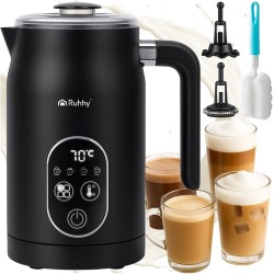 Αφρογαλιέρα RUHHY με LED Οθόνη 500W – 4 σε 1, Θέρμανση & Αφρισμός Γάλακτος για Cappuccino, Latte & Σοκολάτα 20p-26649