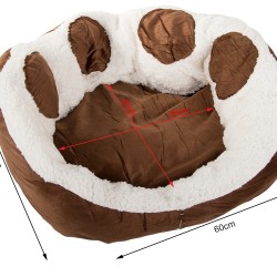 Κρεβάτι Κατοικίδιου Πλούσιο Μαλακό για Σκύλους & Γάτες – 60cm – Καφέ 8p– 19373_BR