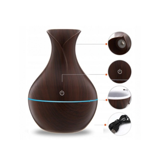 Αφυγραντήρας – Αρωματιστής Χώρου 200ml RGB USB Σκούρο Καφέ 25-01645_CB