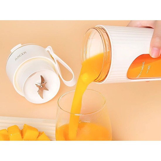  Φορητό USB Μπλέντερ Smoothies 0.34L Πράσινο – 7- 07369