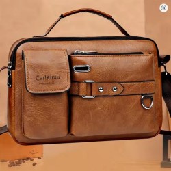 Ανδρική Τσάντα Ώμου Retro Ανοιχτό Καφέ – Αδιάβροχη Messenger Bag με Θήκη Laptop, Πολυχωρητική για Εργασία, Ταξίδι και Σχολή 11p-1185B