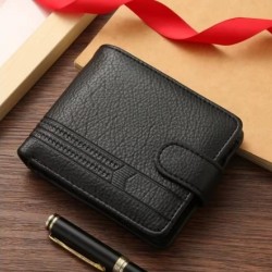 Ανδρικό Πορτοφόλι Μαύρο  – Slim Design με Θήκες Καρτών και Κέρματος 4p-10e72