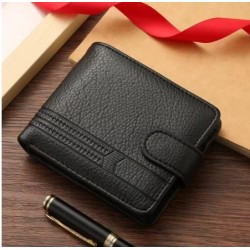 Ανδρικό Πορτοφόλι Μαύρο  – Slim Design με Θήκες Καρτών και Κέρματος 4p-10e72