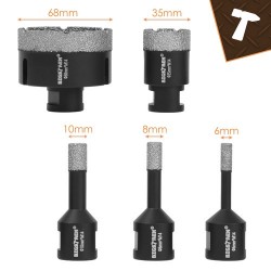 Σετ Διαμαντοτρύπανα Hole Saw 6τμχ Bigstreen 20–68 mm 17-27079