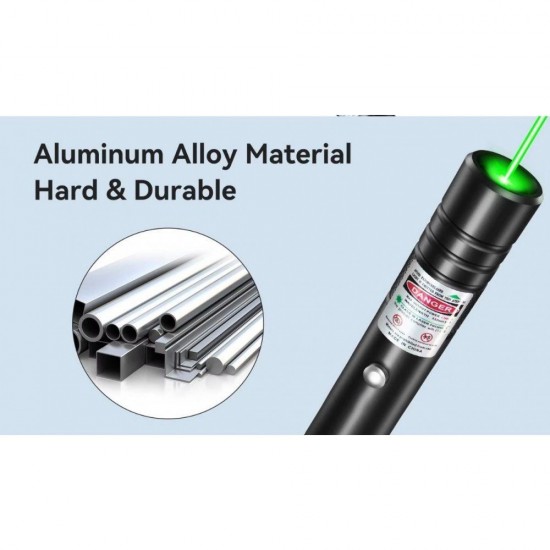 Πράσινος Ισχυρός Δείκτης Laser Μεγάλης Εμβέλειας 3000m με USB Φόρτιση 5-3725