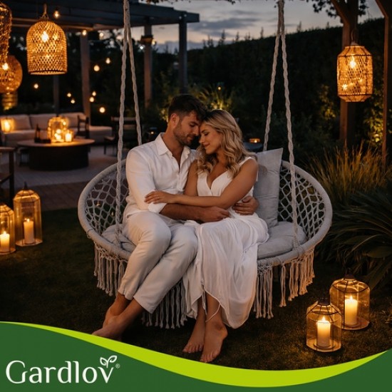 Διπλή Κούνια Κήπου "Gardlov Stork's Nest" με Μαξιλάρια έως 300kg – 148x126 64-27378