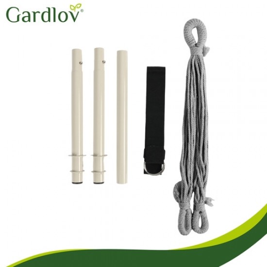 Κρεμαστή Πολυθρόνα Κήπου Gardlov BOHO με 2 Μαξιλάρια έως 150kg Γκρι 192-2738