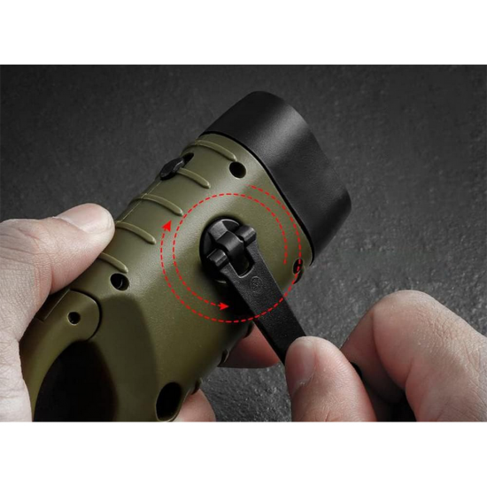 Φακός Dynamo Solar 3 LED με Χειροκίνητη Μανιβέλα και Κλιπ 22-08381_Z