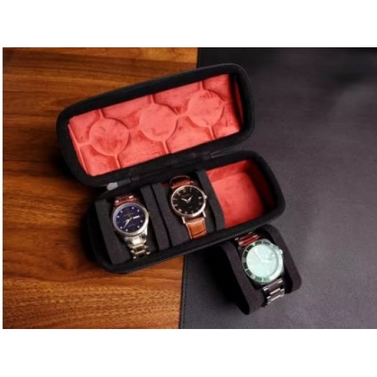 Θήκη Ρολογιών Ταξιδιού για 5 Ρολόγια με Μαξιλάρια Προστασίας Watch Roll Case 95-23602