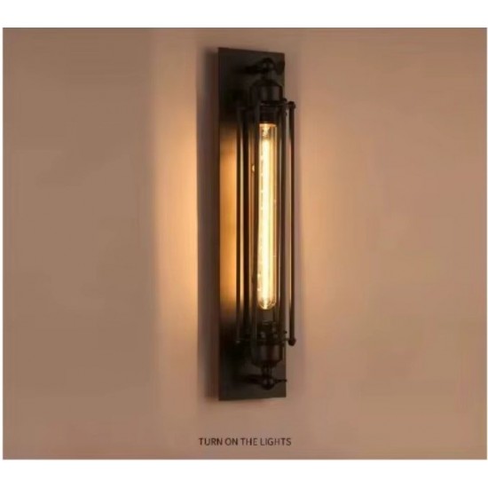 LED Απλίκα Τοίχου Vintage Industrial με Γυαλί και Βάση E27 για Εσωτερικό Χώρο 37-4232