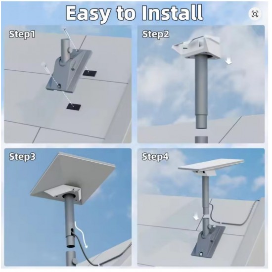 Βάση Τοίχου και Στέγης για Starlink Mini με Ρυθμιζόμενη Κλίση και Περιστροφή 360° – Αλουμινίου 45-8780