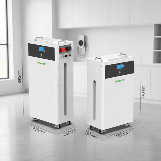 Μπαταρία LiFePO4 16.07kWh 51.2V 314Ah με BMS 200A, CAN RS485, LCD Οθόνη και Ρόδες για Φωτοβολταϊκά Συστήματα 1440-2984