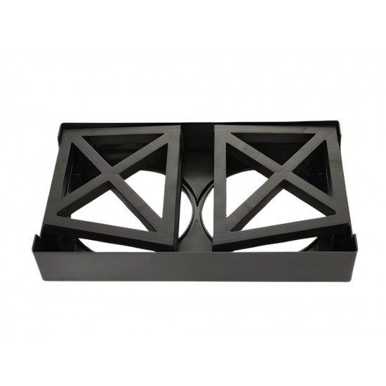 Διπλό Ανυψωμένο Μπολ Φαγητού και Νερού για Σκύλο και Γάτα με Βάση και Ανοξείδωτα Μπολ 115-19523