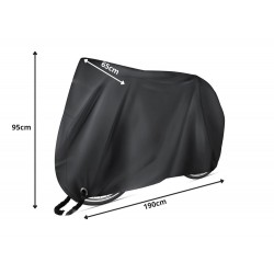 Αδιάβροχο Κάλυμμα Ποδηλάτου Μηχανής Scooter 190x95cm Ανθεκτικό UV και Σκόνη Μαύρο 6-14614