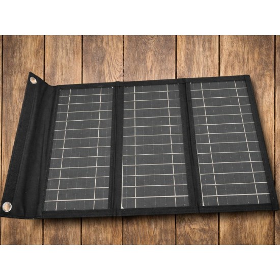 Φορητό Αναδιπλούμενο Ηλιακό Πάνελ 20W με USB και USB-C για Φόρτιση Κινητών και Powerbank Outdoor 13-27779
