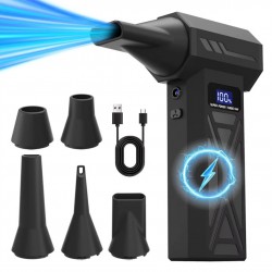 Turbo Ασύρματο Πιστόλι Καθαρισμού Πεπιεσμένου Αέρα 130000rpm με LED Οθόνη – Επαναφορτιζόμενο- 5 Ακροφύσια 14-2308