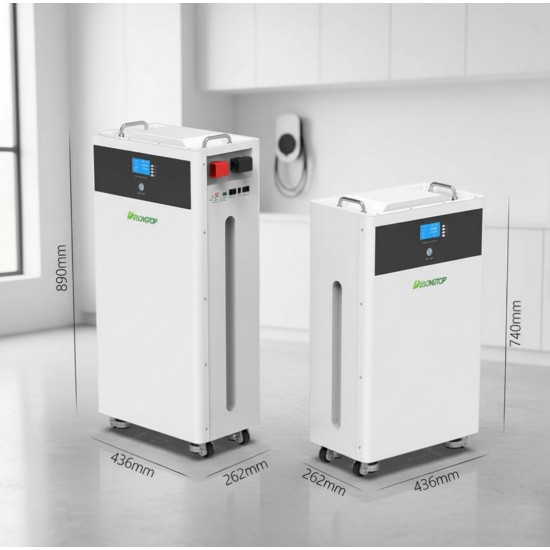 Μπαταρία LiFePO4 16.07kWh 51.2V 314Ah με BMS 200A, CAN RS485, LCD Οθόνη και Ρόδες για Φωτοβολταϊκά Συστήματα 1440-2984