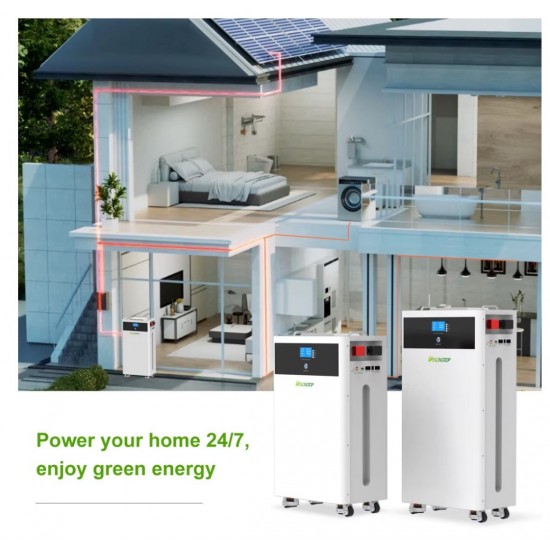 Μπαταρία LiFePO4 16.07kWh 51.2V 314Ah με BMS 200A, CAN RS485, LCD Οθόνη και Ρόδες για Φωτοβολταϊκά Συστήματα 1440-2984