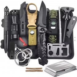 Σετ Επιβίωσης  με Αδιάβροχη Κασετίνα – Tactical Emergency Kit για Camping Hiking και Έκτακτες Ανάγκες 11-21706