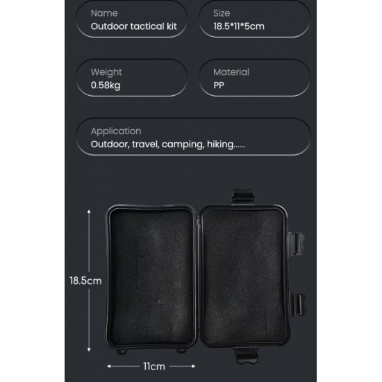 Σετ Επιβίωσης  με Αδιάβροχη Κασετίνα – Tactical Emergency Kit για Camping Hiking και Έκτακτες Ανάγκες 11-21706