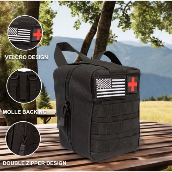 Σακίδιο Επιβίωσης 42 σε 1 με Φαρμακείο, Ραδιόφωνο Hand Crank και Solar Φόρτιση – Tactical Emergency Kit Camping Hiking 35-24707