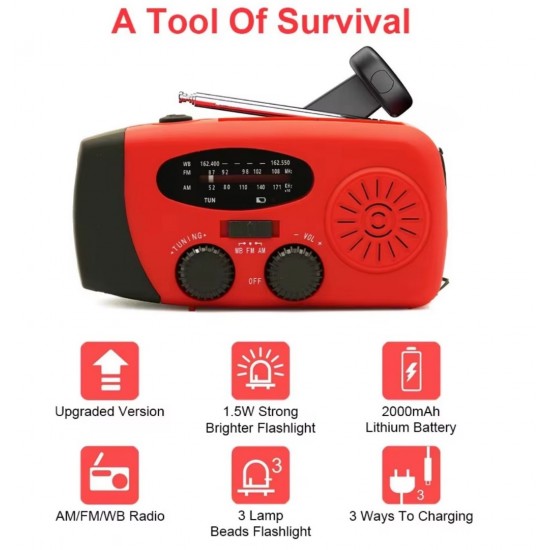 Σακίδιο Επιβίωσης 42 σε 1 με Φαρμακείο, Ραδιόφωνο Hand Crank και Solar Φόρτιση – Tactical Emergency Kit Camping Hiking 35-24707