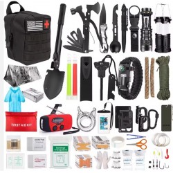 Σακίδιο Επιβίωσης 42 σε 1 με Φαρμακείο, Ραδιόφωνο Hand Crank και Solar Φόρτιση – Tactical Emergency Kit Camping Hiking 35-24707