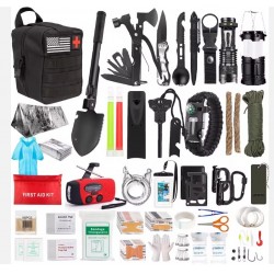 Σακίδιο Επιβίωσης 42 σε 1 με Φαρμακείο, Ραδιόφωνο Hand Crank και Solar Φόρτιση – Tactical Emergency Kit Camping Hiking 35-24707