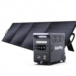 Φορητός Σταθμός Ενέργειας 3600W 3840Wh LiFePO4 με 200W Αναδιπλούμενο Ηλιακό Πάνελ – Pure Sine Wave, UPS, MPPT 1380-251