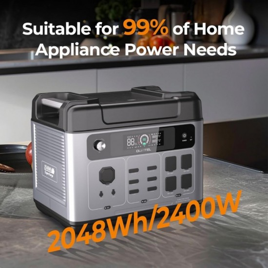 Powerstation OUKITEL P2001 Plus 2400W 2048Wh με Μπαταρία LiFePO4, Smart App Control, Fast Charge 1800W και Solar Input 500W 545-2522