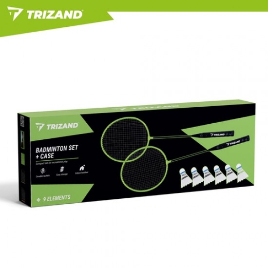 Σετ Badminton Trizand 9 Τεμαχίων με 2 Ρακέτες, 6 Φτεράκια και Θήκη Μεταφοράς 65-27680
