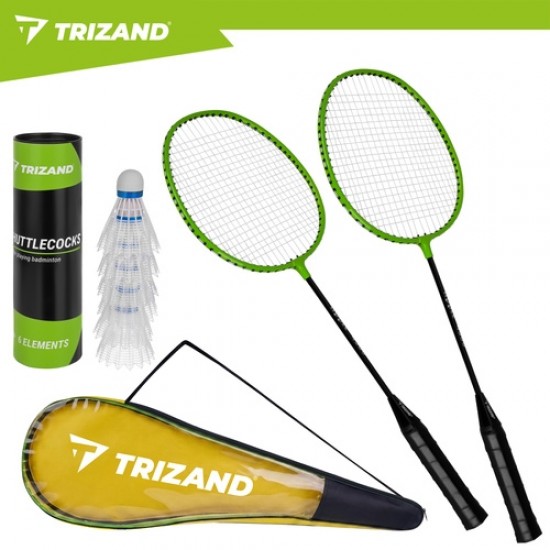 Σετ Badminton Trizand 9 Τεμαχίων με 2 Ρακέτες, 6 Φτεράκια και Θήκη Μεταφοράς 65-27680