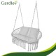 Διπλή Κούνια Κήπου "Gardlov Stork's Nest" με Μαξιλάρια έως 300kg Γκρι – 148x126 64-27378-2