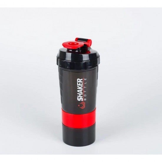 Shaker Πρωτεΐνης 500ml με Αποθηκευτικό Δοχείο Βιδωτό BPA Free – για Gym Fitness & Συμπληρώματα 37-1295