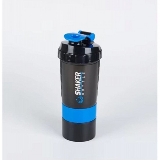Shaker Πρωτεΐνης 500ml με Αποθηκευτικό Δοχείο Βιδωτό BPA Free – για Gym Fitness & Συμπληρώματα 37-1295