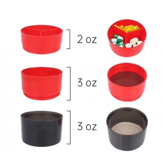 Shaker Πρωτεΐνης 500ml με Αποθηκευτικό Δοχείο Βιδωτό BPA Free – για Gym Fitness & Συμπληρώματα 37-1295