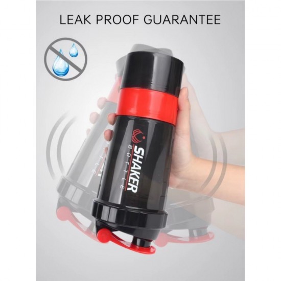 Shaker Πρωτεΐνης 500ml με Αποθηκευτικό Δοχείο Βιδωτό BPA Free – για Gym Fitness & Συμπληρώματα 37-1295