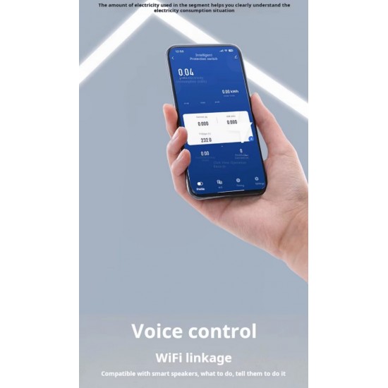 WiFi Έξυπνος Διακόπτης Ράγας DIN RCBO 63A με Μέτρηση Κατανάλωσης, Προστασία Διαρροής και Χειρισμό μέσω Εφαρμογής TUYA– 10-6481