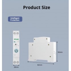 WiFi Έξυπνος Διακόπτης Ράγας DIN RCBO 63A με Μέτρηση Κατανάλωσης, Προστασία Διαρροής και Χειρισμό μέσω Εφαρμογής TUYA– 10-6481