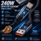 Καλώδιο Φόρτισης USB-A σε USB-C 240W με LED Ένδειξη Ισχύος, Νάιλον Πλέξη και Μήκος 2m 33-1202