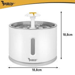 Αυτόματη Ποτίστρα Κατοικιδίων Purlov 2.4L με Φίλτρο, Κυκλοφορία Νερού και LED Φωτισμό USB 11-27856
