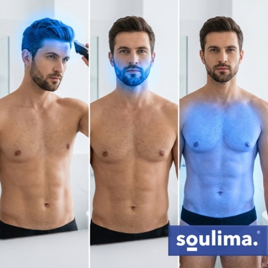Κουρευτική Μηχανή και Ξυριστική Soulima 8 σε 1 με USB-C, Οθόνη LCD και Αδιάβροχη Προστασία IPX6 11-27313