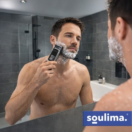 Κουρευτική Μηχανή και Ξυριστική Soulima 8 σε 1 με USB-C, Οθόνη LCD και Αδιάβροχη Προστασία IPX6 11-27313