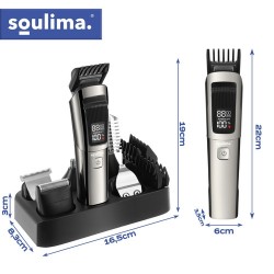 Κουρευτική Μηχανή και Ξυριστική Soulima 8 σε 1 με USB-C, Οθόνη LCD και Αδιάβροχη Προστασία IPX6 11-27313