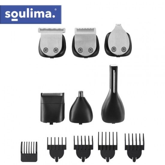 Κουρευτική Μηχανή και Ξυριστική Soulima 8 σε 1 με USB-C, Οθόνη LCD και Αδιάβροχη Προστασία IPX6 11-27313