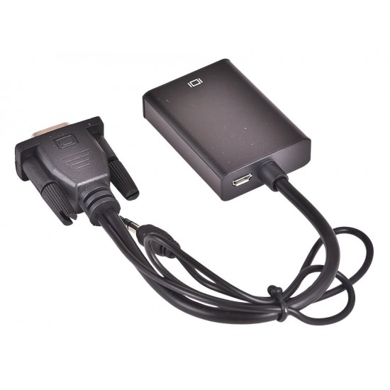 Αντάπτορας VGA σε HDMI Full HD 1080p με Ήχο 3.5mm και USB Τροφοδοσία 25-06327